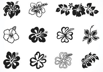 Free Vector Hibiscus Silhouettes - бесплатный vector #152887